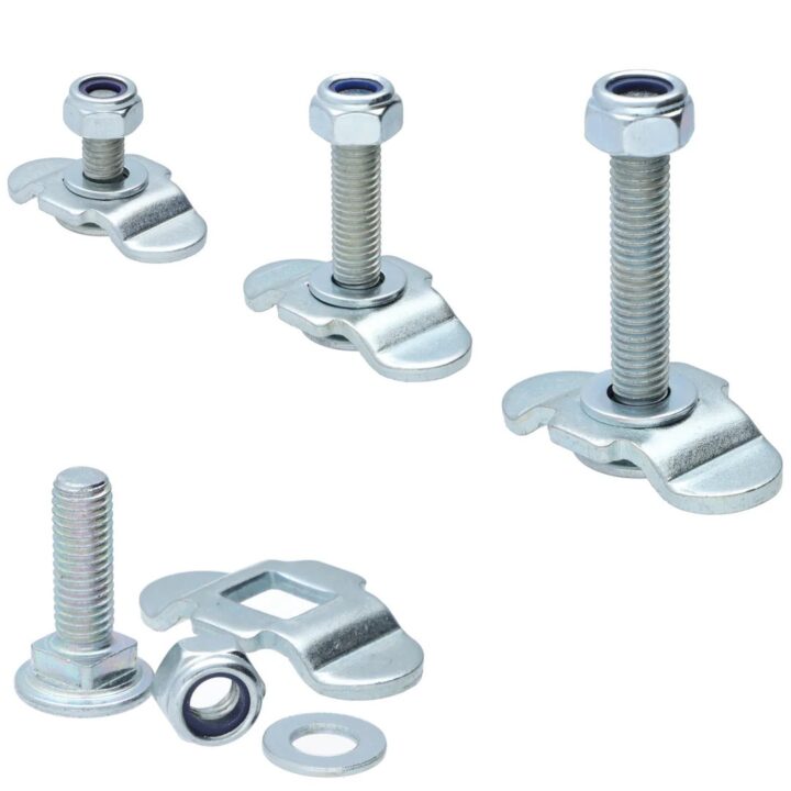 Schraubfitting für Airline-Zurrschiene mit unterschiedlich langen M8 Gewinde